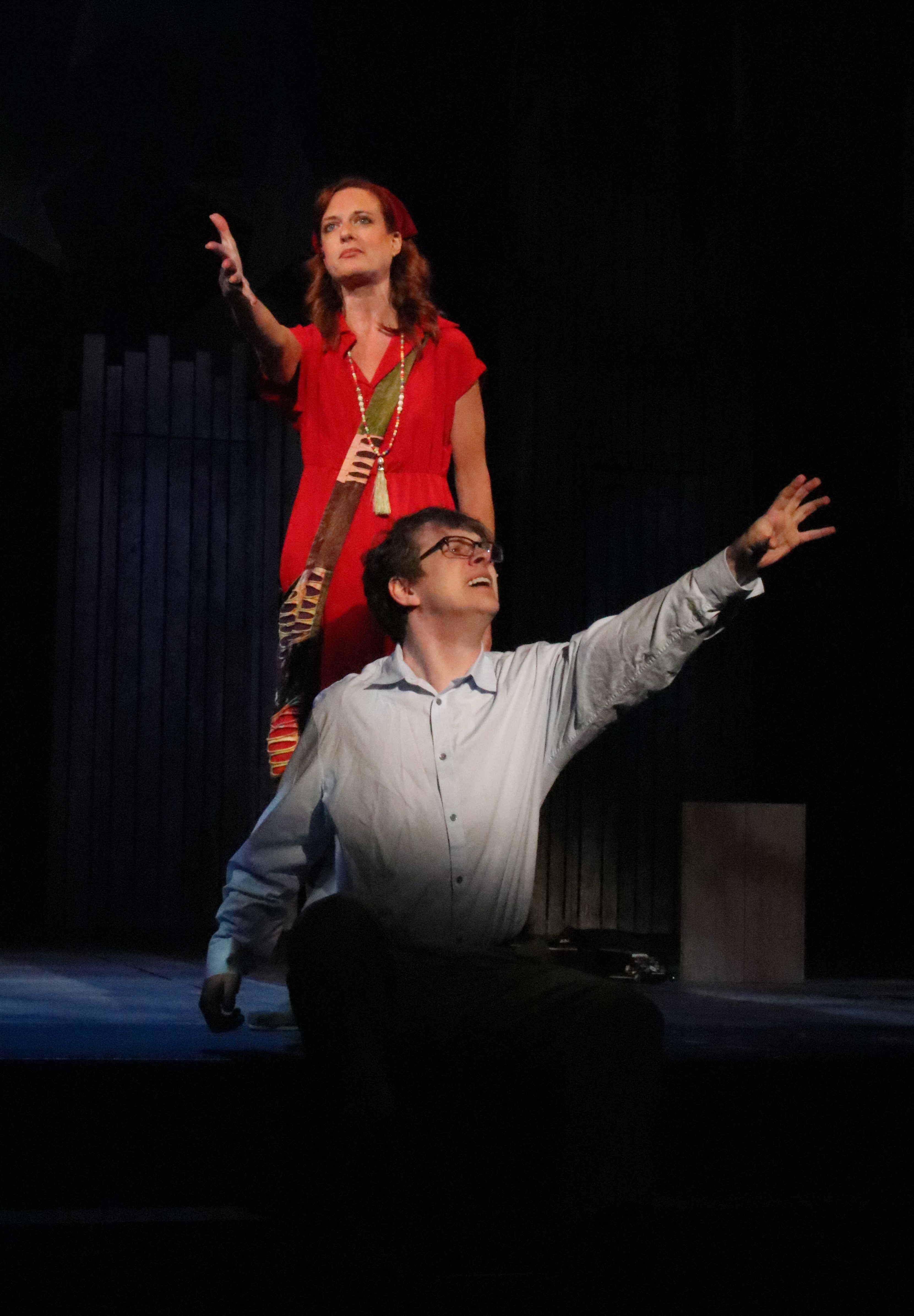 Squeaky Fromme and John Hinckley, Jr. played by Jennifer Silverman and Adam Bloom in ASSASSINS at Curtain Call, Stamford, CT - June 2 - 17.