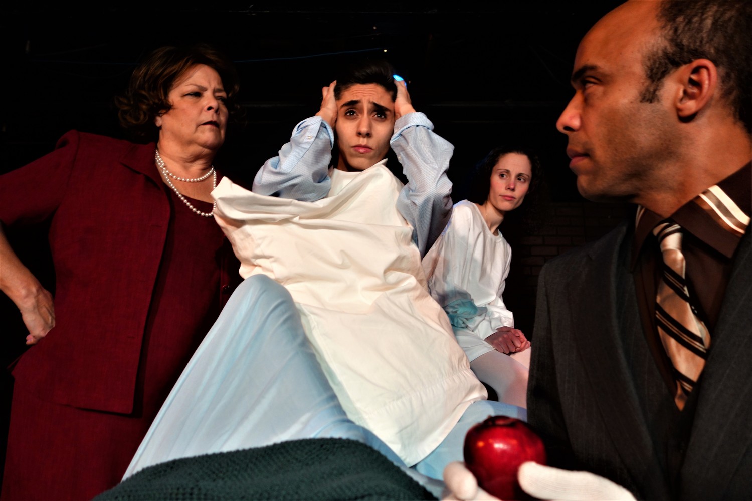 Theatre Three 20th ANNUAL FESTIVAL OF ONE-ACT PLAYS Counting Sheep by Jae Kramisen clockwise Antoine Jones, Kate Keating, Joan St. Onge, Jacqueline M. Hughes. Photo credit Peter Lanscombe. 