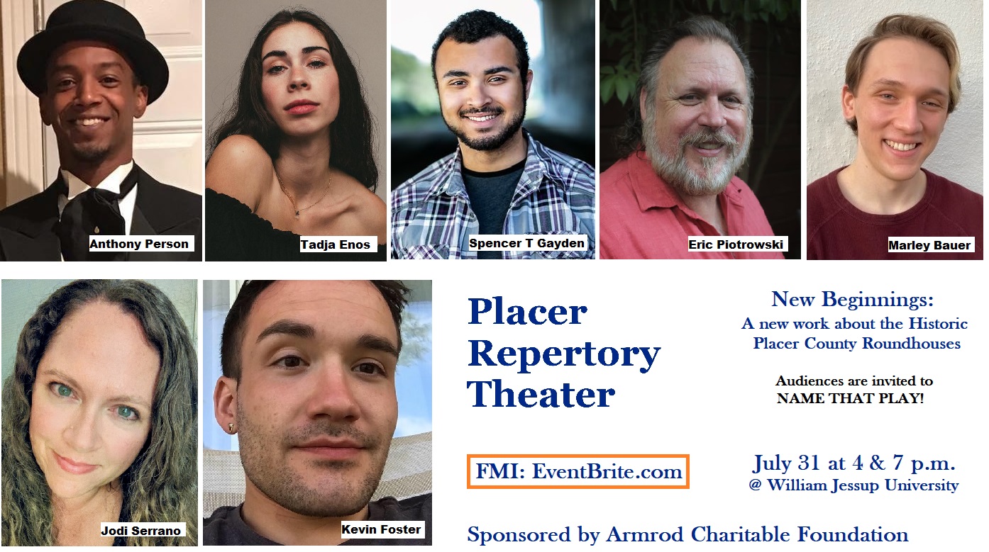 Photos of the cast for New Beginnings: a new work about the historic Placer County Roundhouses.