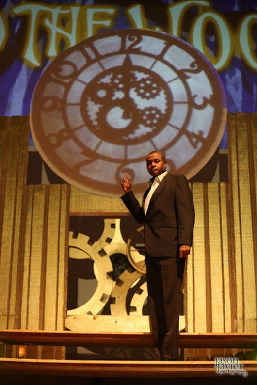 Once Upon A Time...: Believe it, or not, just before finally making his debut in a Stephen Sondheim work in the dual roles of The Narrator and The Mysterious Man of 'Into The Woods', ( staged in a 2014 revival by The Burbank Community Theater at The Hall of Liberty of LA's Forest Lawn Cemetery ) veteran stage actor and play director Darryl Maximilian Robinson had to step into the starring role of Major-General Stanley in the 2014 San Pedro Theatre Club 135th Anniversary Revival production of Gilbert and Sullivan's 'The Pirates of Penzance'. 2014 Photo of Mr. Robinson in 'Into The Woods' by Jason Javier.