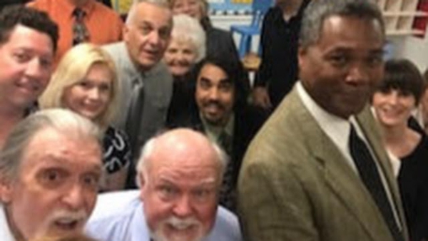 Night Cast: Backstage at The Lincoln Stegman Theatre in North Hollywood, California, Darryl Maximilian Robinson as District Attorney Flint and cast prepare for a 2017 revival of Night of January 16th.