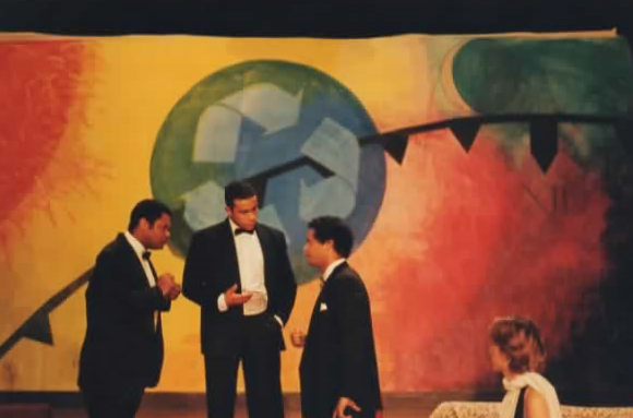 The Quartet: Darryl Maximilian Robinson as The Devil, Sam Ramirez as Don Juan, Jim Spencer as The Statue and Liz Robertson as Dona Ana in the 1998 ESC revival of Don Juan In Hell by G. B. Shaw.