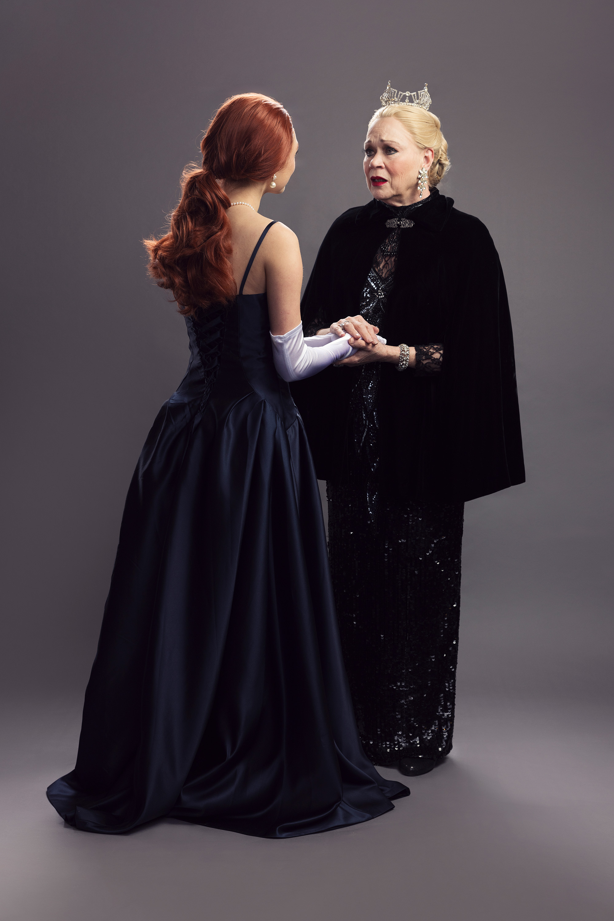 The Dowager Empress (Judith Miller) and Anya (Jillian Smith) in the family musical ?Anastasia? at Hillbarn Theatre on stage Dec. 5 - Dec. 29, 2024. ?Photo Credit: Tracy Martin