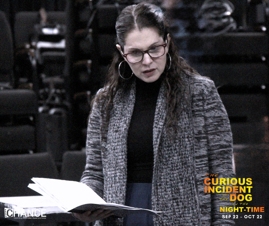 Behind the scenes at the Designer Run for The Curious Incident of the Dog in the Night-Time at Chance Theater. 