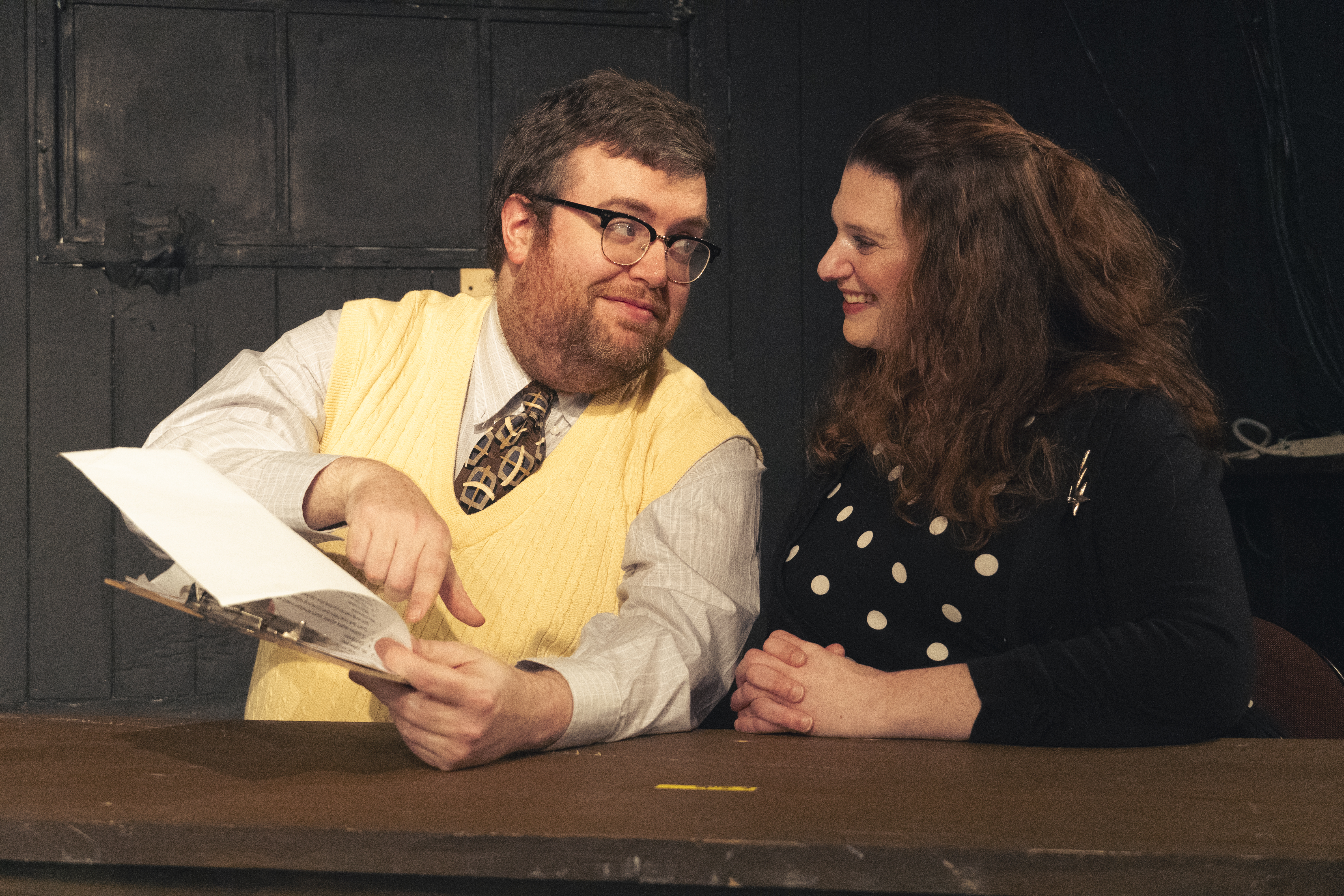 Husband and wife, Dan Travers and Lauren Gulliver Travers in Curtain Call''''s production of The 25th Annual Putnam County Spelling Bee.
