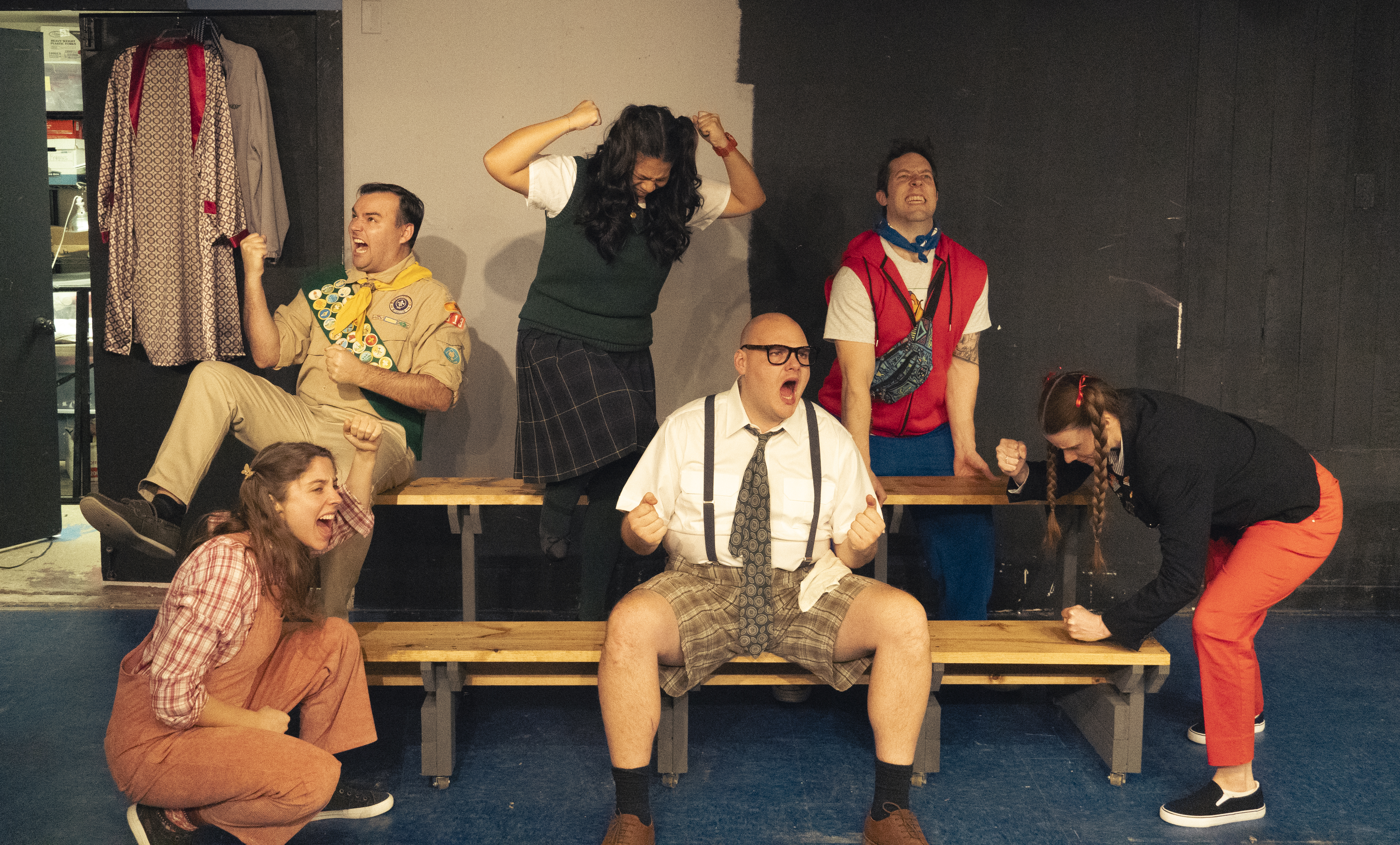 Curtain Call''''''''s cast of The 25th Annual Putnam County Spelling Bee in rehearsal.