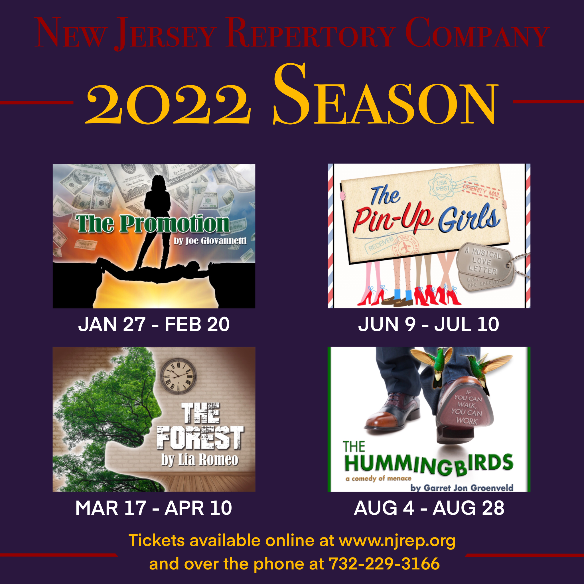 New Jersey Repertory Company's 2022 Season
