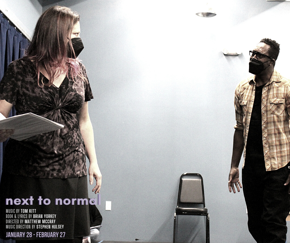 Tym Brown and Jocelyn A. Brown in rehearsal for the Pulitzer prize-winning musical, 