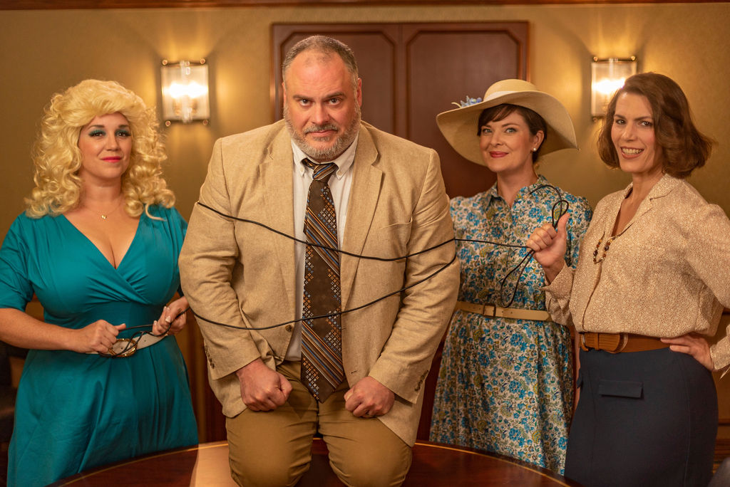 9 to 5 - The Musical Cast Members Whitney Wyatt, Luke Hales, Cindy Perkins, and Elle Anders.  Photo Credit: Thomas Meek