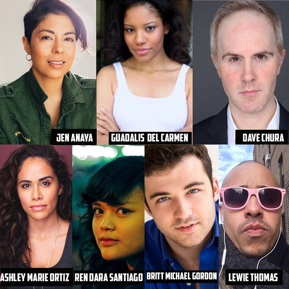 Ensemble cast of Nelson Diaz-Marcano's play - MISFIT AMERICA: AN AMERICAN WESTERN WITH COLOR. Directed by Blayze Teicher.