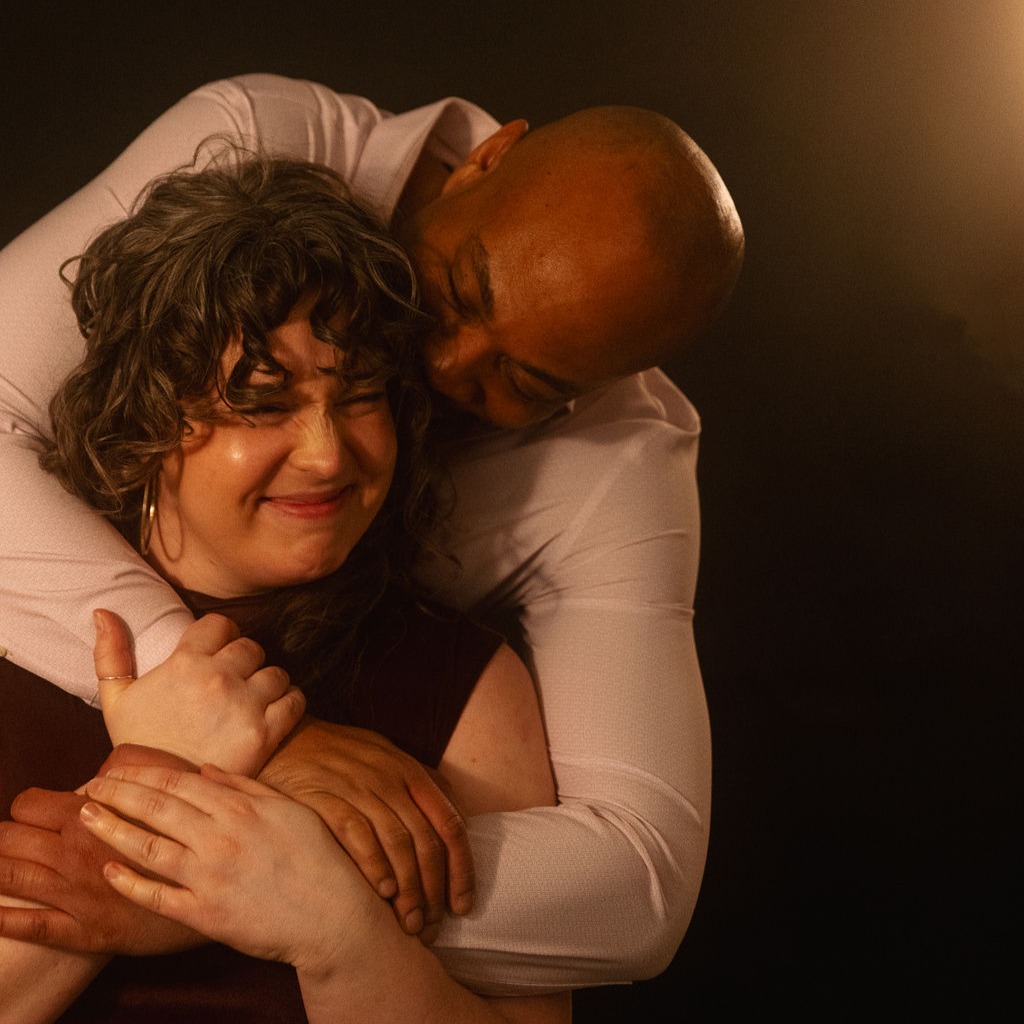 Tamsen Glaser as GINA, Johnard Washington as DAVID. Photo credit: Wannabe Studio