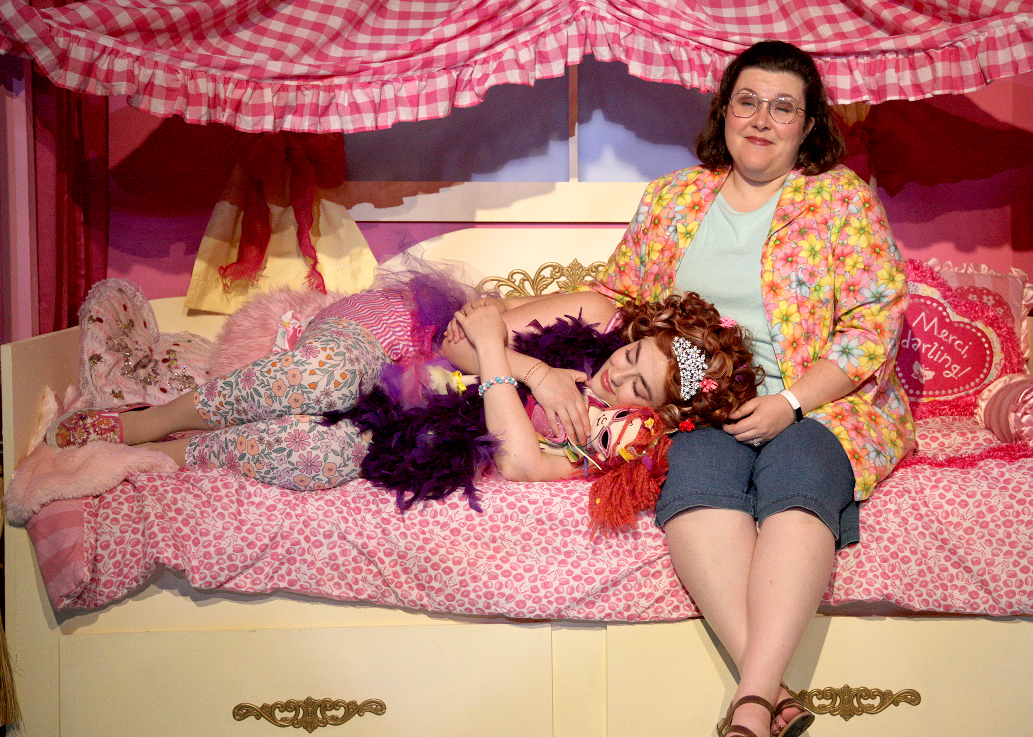 Jillian Batt as Nancy and Katie Brown as Mrs. Clancy in Chance Theater's TYA production of 