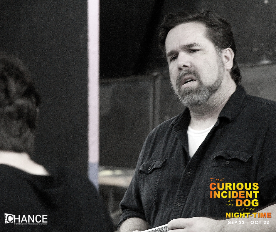 Behind the scenes at the Designer Run for The Curious Incident of the Dog in the Night-Time at Chance Theater. 