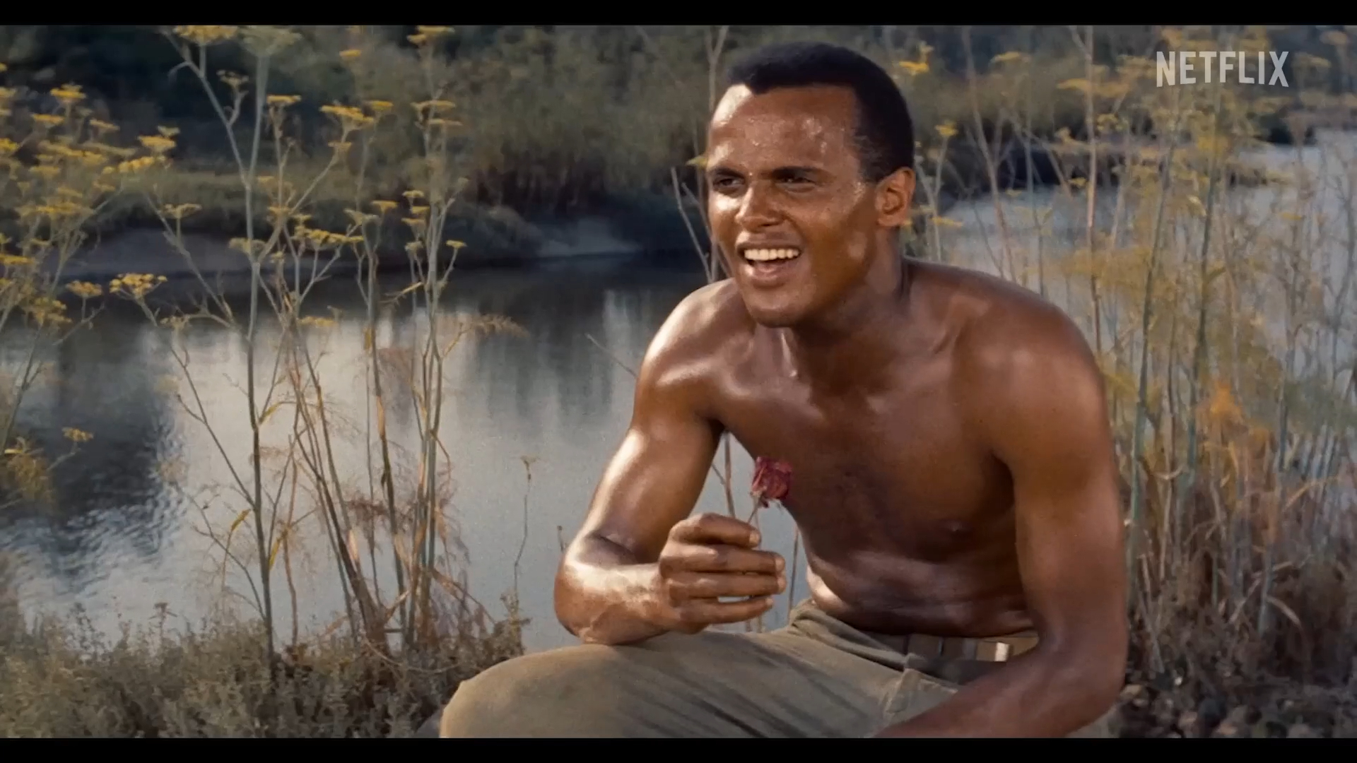 SINGING ABOUT A DANGEROUS LADY!: Though his songs were dubbed ( the score was more operatic than the style of singing he was known for ) Harry Belafonte gave an impressive onscreen performance in 