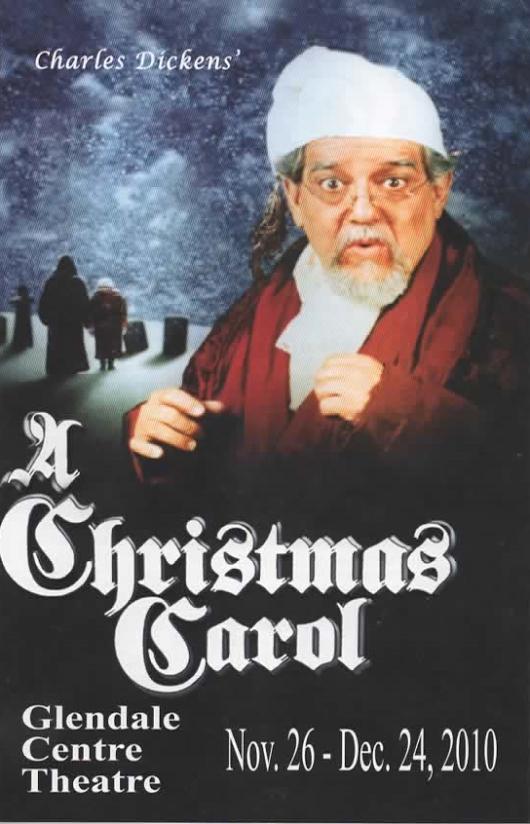 A Very Talented Scrooge: In 2010, Darryl Maximilian Robinson had the joy of playing The Ghost of Christmas Present opposite the late and very talented character actor Mario Di Gregorio as Scrooge.