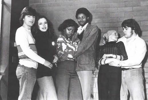 High School Musical: Mark Gizel, Kathy Klages, Tonya Pinkins, Darryl Maximilian Robinson, Karen Corboy and Jeff Sefton in the 1977 Chicagoland High School Theatrical Troupe revival of Guys and Dolls.