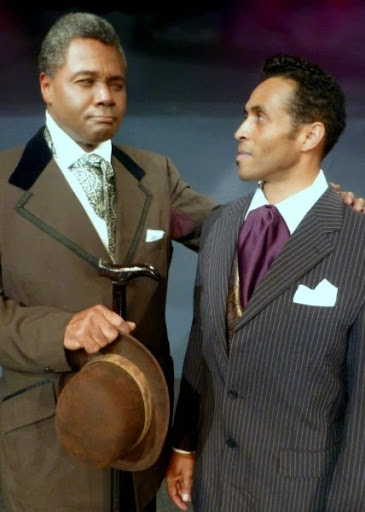 Tuned In Ragtime: 2013 Los Angeles Marcom Masque Theatre Award Nominees Darryl Maximilian Robinson as Booker T. Washington and Deus Xavier Scott as Coalhouse Walker, Jr. starred in the musical in LA.