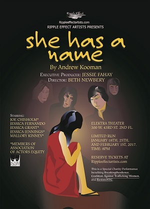 SHE HAS A NAME POSTCARD - to replace the one currently on the page. Cast change