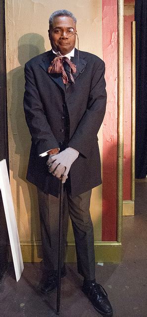 Backstage At The Music Hall Royale The Chairman Prepares!: Veteran stage actor and play director Darryl Maximilian Robinson prepares to make his entrance into his dual roles of The Chairman Mr. William Cartwright and Mayor Thomas Sapsea in the 2018 Saint Sebastian Players of Chicago Revival of Rupert Holmes' Tony Award-winning Best Musical Whodunit 'The Mystery of Edwin Drood'. Photo by Eryn Walanka.
