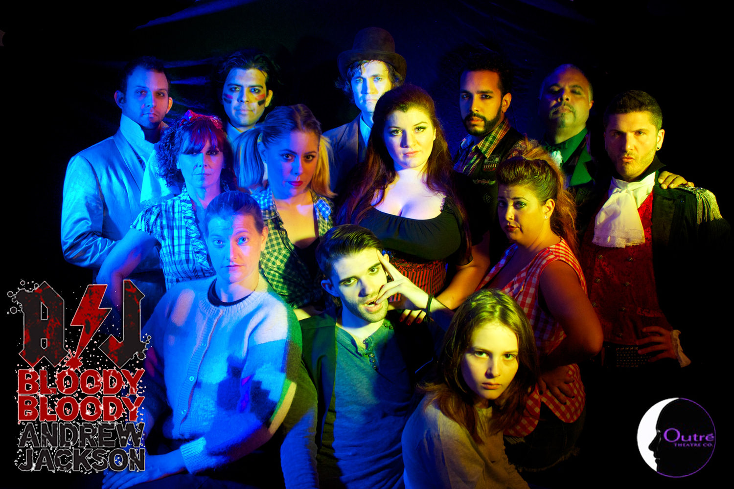 The cast of the 2015 Outre Theatre Company Production of "Bloody Bloody Andrew Jackson" Directed by Skye Whitcomb. http://on.fb.me/1A8zPa5
Photo by Geoffrey Short. #OutreBBAJ 