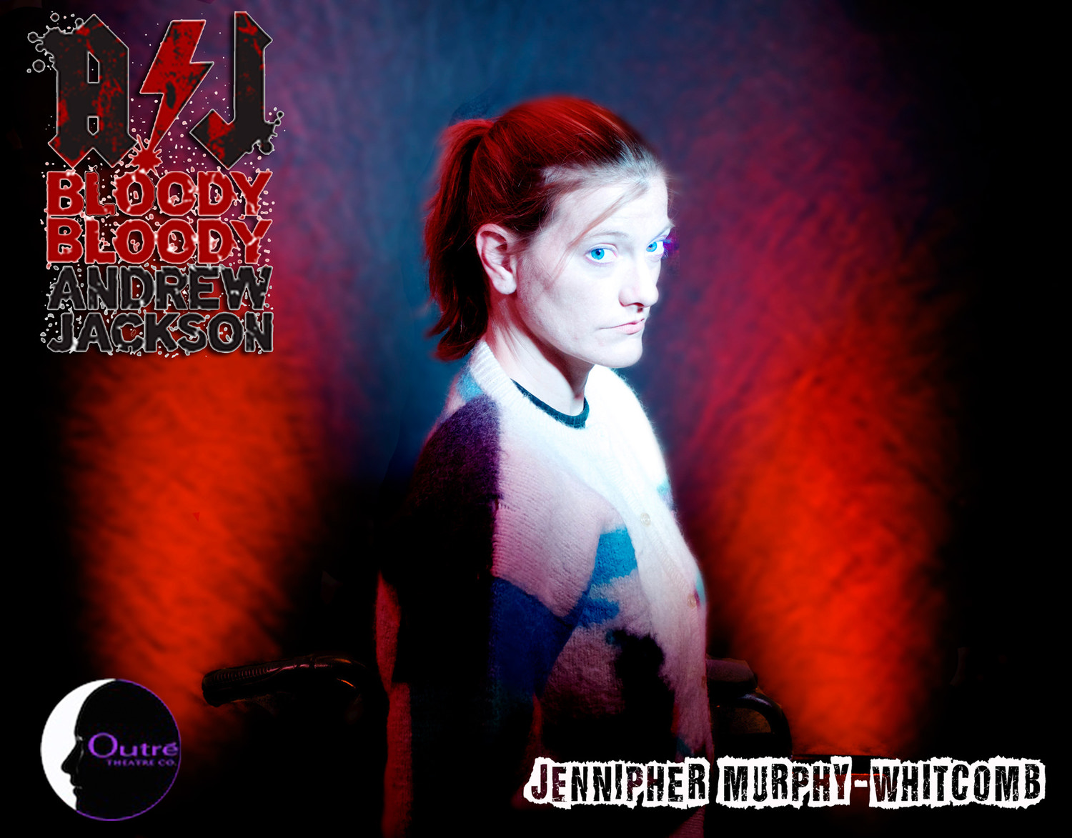 Jenipher Murphy-Whitcomb as the Storyteller in the 2015 Outre Theatre Company Production of "Bloody Bloody Andrew Jackson" Directed by Skye Whitcomb. http://on.fb.me/1A8zPa5
Photo by Geoffrey Short. #OutreBBAJ 