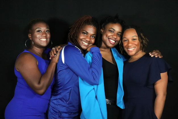 The Sistas: (L-R) Simone (Myrtle October), Tamika (Julissa Jean-Bart), Roberta (Makayla Davis), and Gloria (Simone Farrell)
Photo credit: Sisk Media