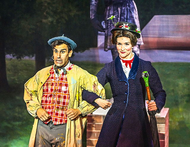 (Left to right), Adam Biner, Melissa Whitworth in Slow Burn Theater Company?s MARY POPPINS