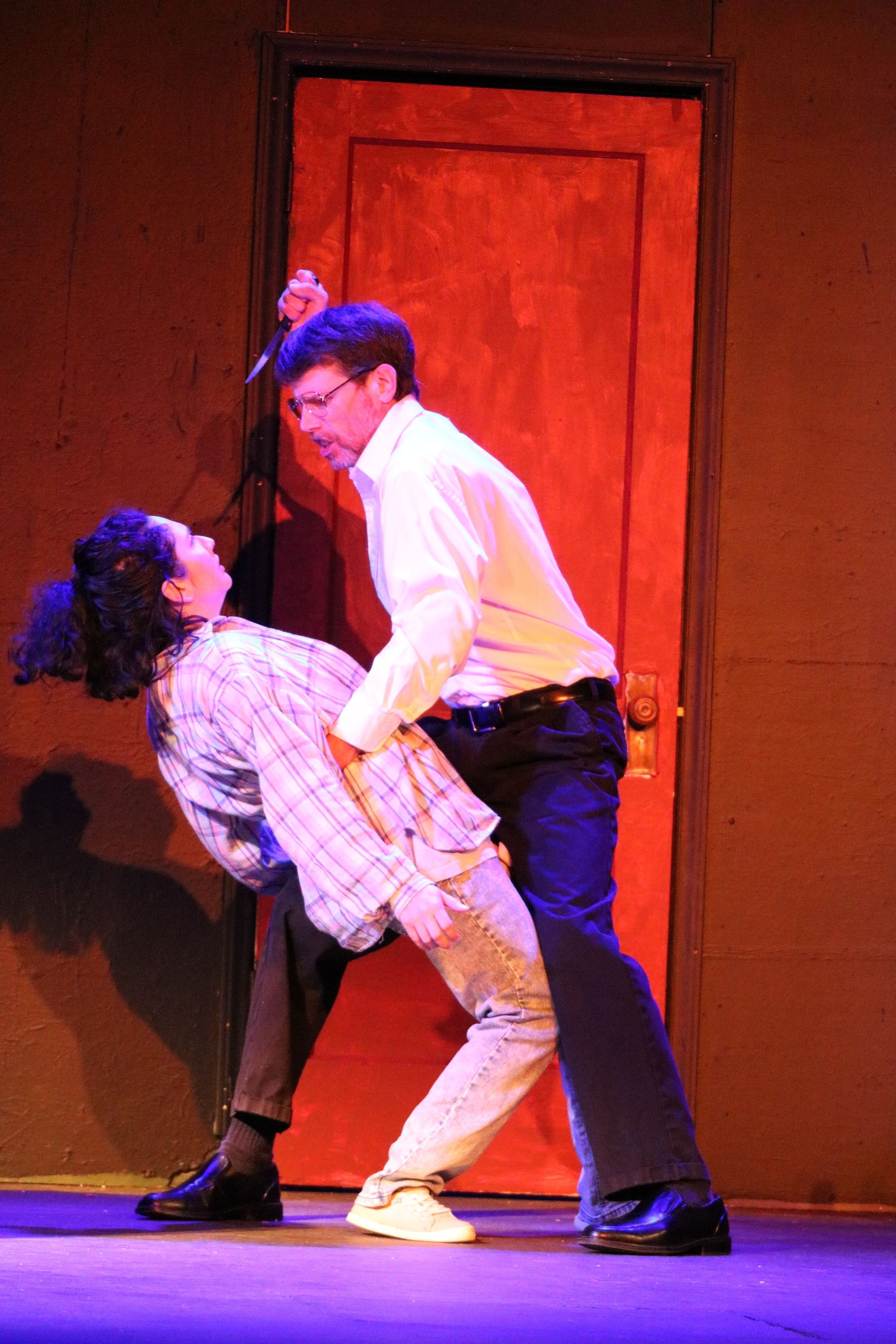 Chuck Riordan (Bill) and Jackie Obando Carter (Nancy) in Catch the Butcher Chuck Riordan (Bill) and Jackie Obando Carter (Nancy) in Catch the Butcher