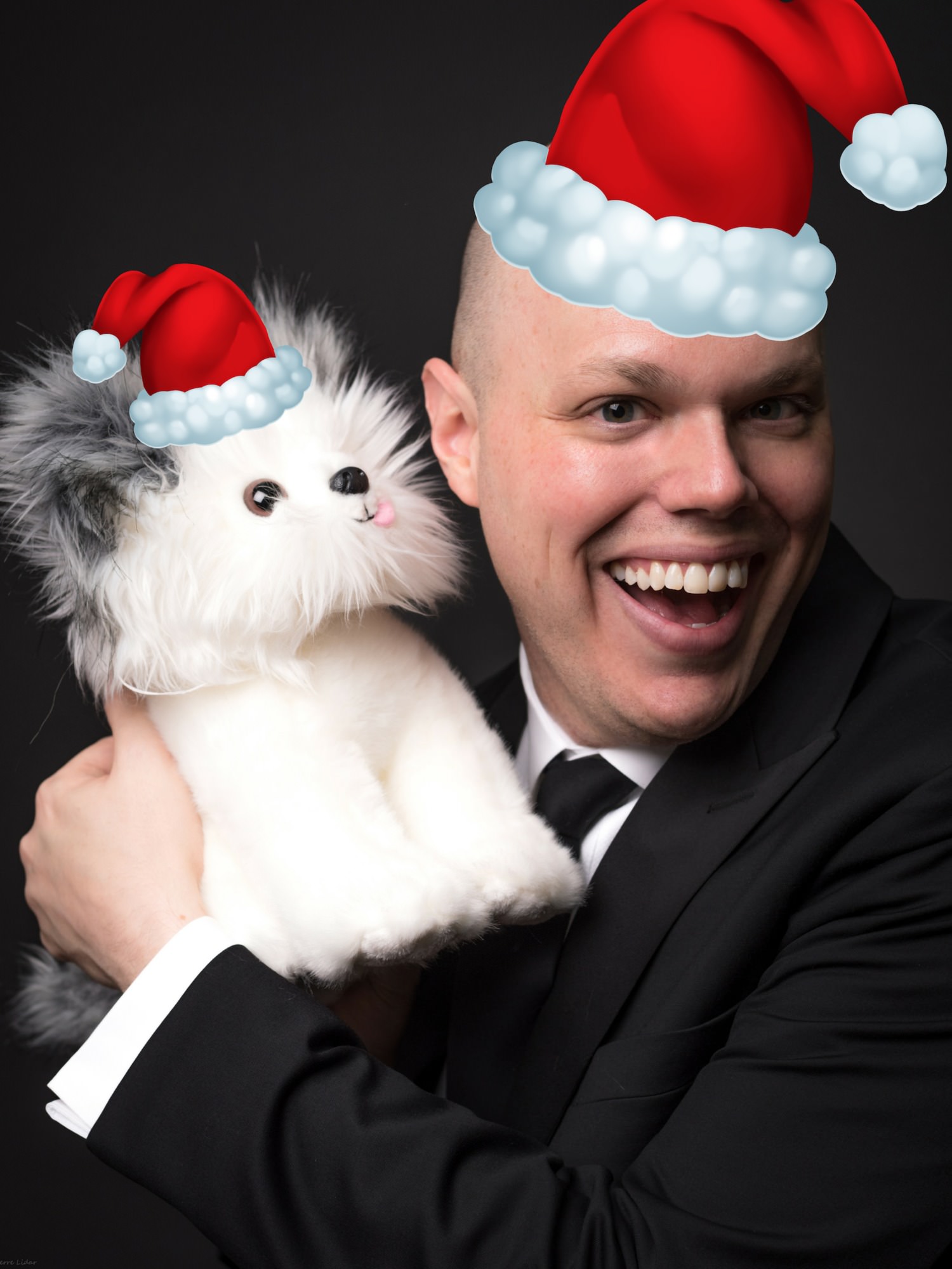 Holiday promo photo of Tim for upcoming holiday edition of 