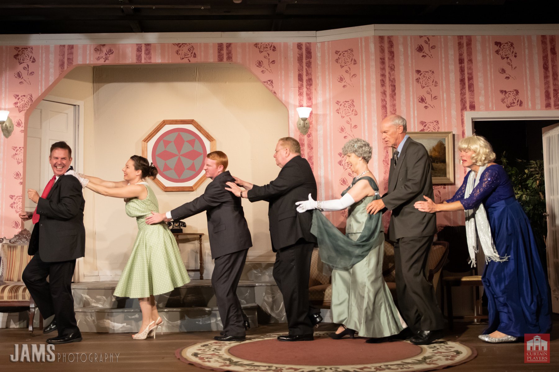 A scene from the Curtain Players production LEADING LADIES, on stage through September 22. (photo credit: Jerri Shafer)