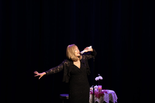 Rebecca Clark Performing her one woman live tribute show to Barbra Streisand at the Tumecula Theatre 5/11/23 