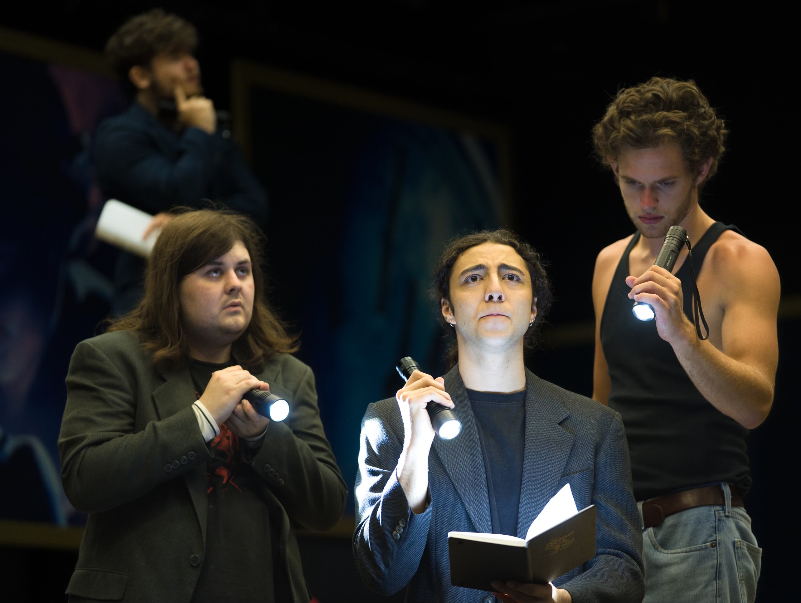 Mikol McManners, Damen Wyman, Andrew Chavez and James Cardwell in SHAKESPEARE’S R&J at BC Theatre in Lake Jackson, Texas. brazosport.edu/onstage