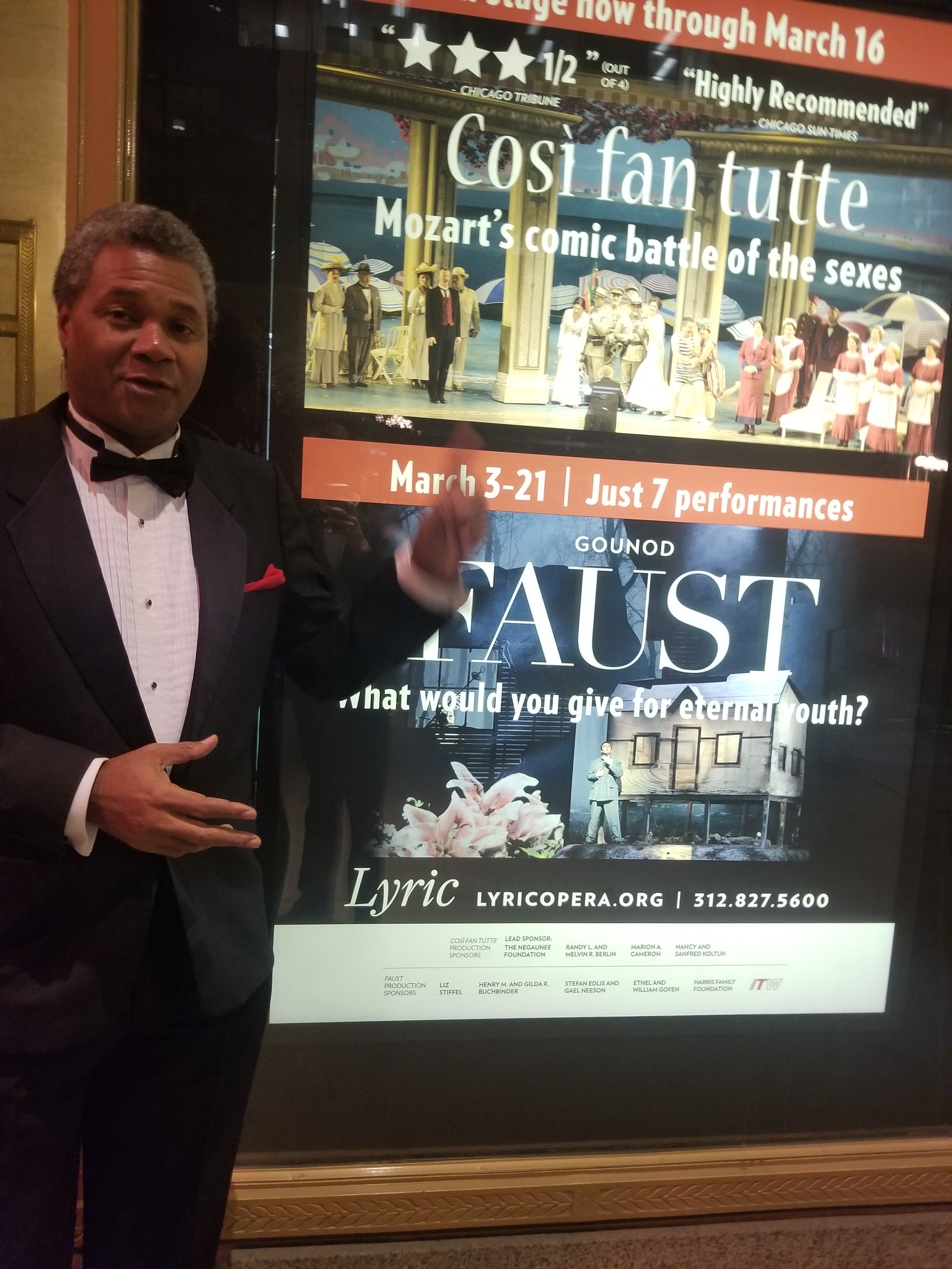 2nd Most Favorite Day Gig Ever: For Darryl Maximilian Robinson it occured between 2018-2019 when for a year he was pleased to provide Customer Service at The Historic Lyric Opera of Chicago.