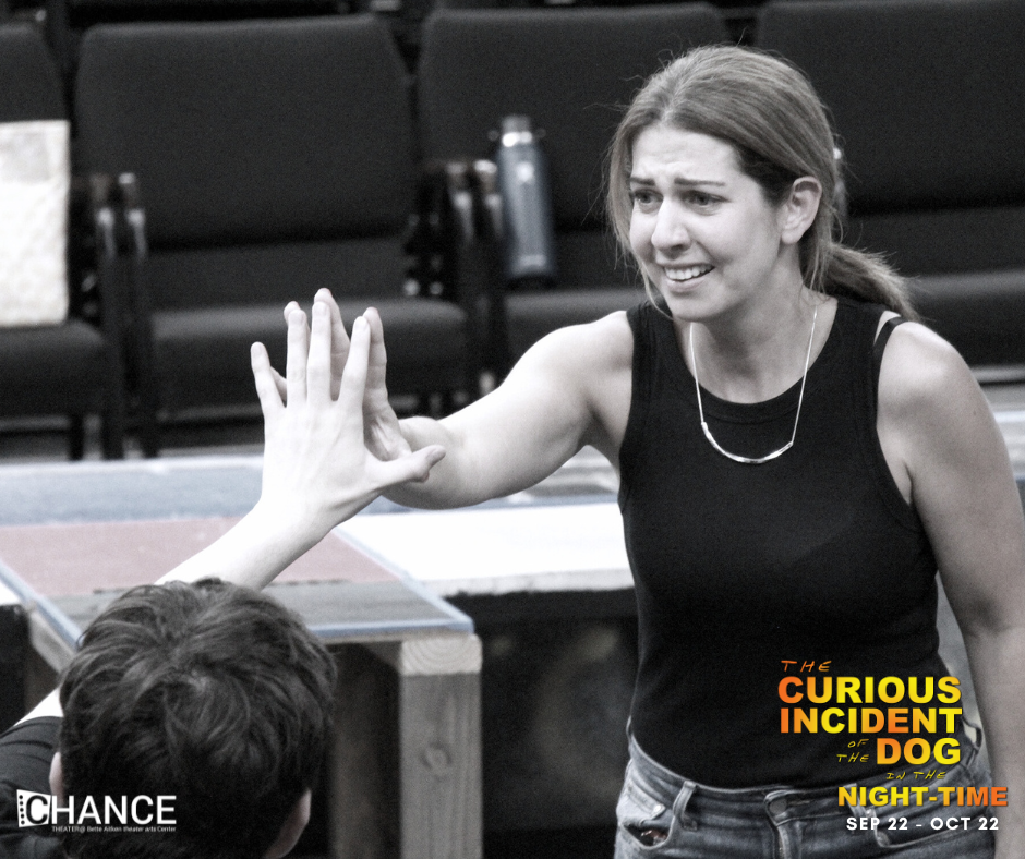 Behind the scenes at the Designer Run for The Curious Incident of the Dog in the Night-Time at Chance Theater. 