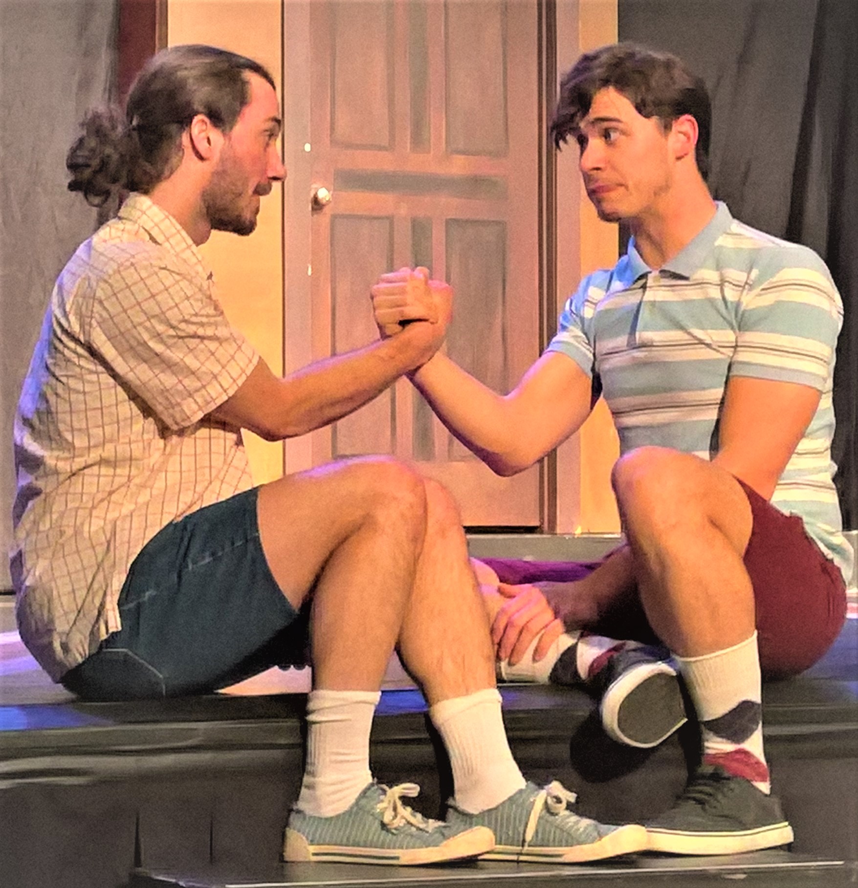 Tyler Hendrix (Mickey) [L] and Richie Stone (Edward) [R]
bonding as Blood Brothers