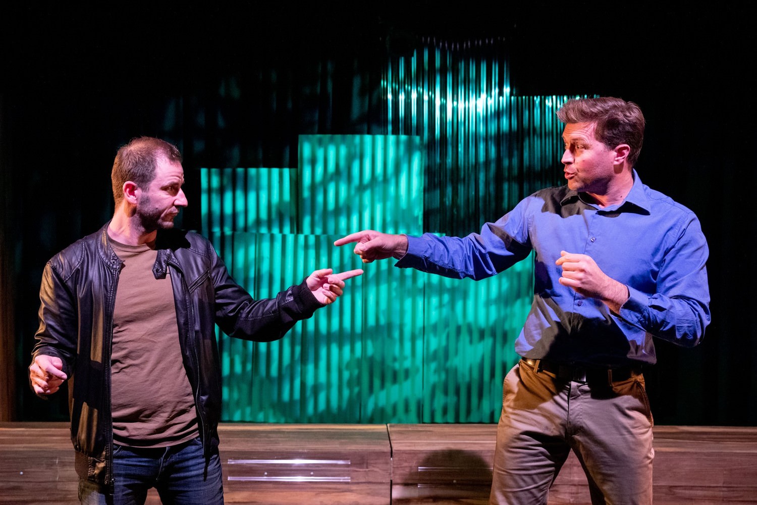 Tom Harwood and Jason Glover in Boy Out of the Country. Credit: Noni Carroll 1