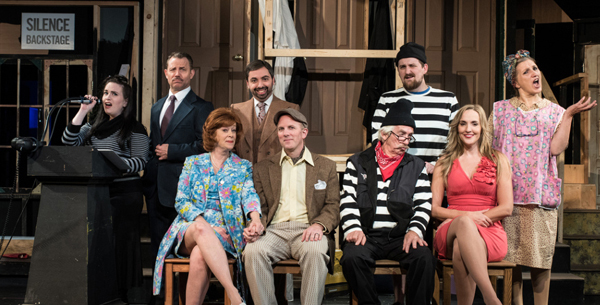 The cast of Noises Off at Brookfield Theatre - on stage thru Nov. 19. Photo by Steve Cihanek