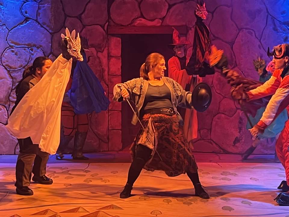 Agnes battles the Tiamat in SHE KILLS MONSTERS Agnes battles the Tiamat in SHE KILLS MONSTERS