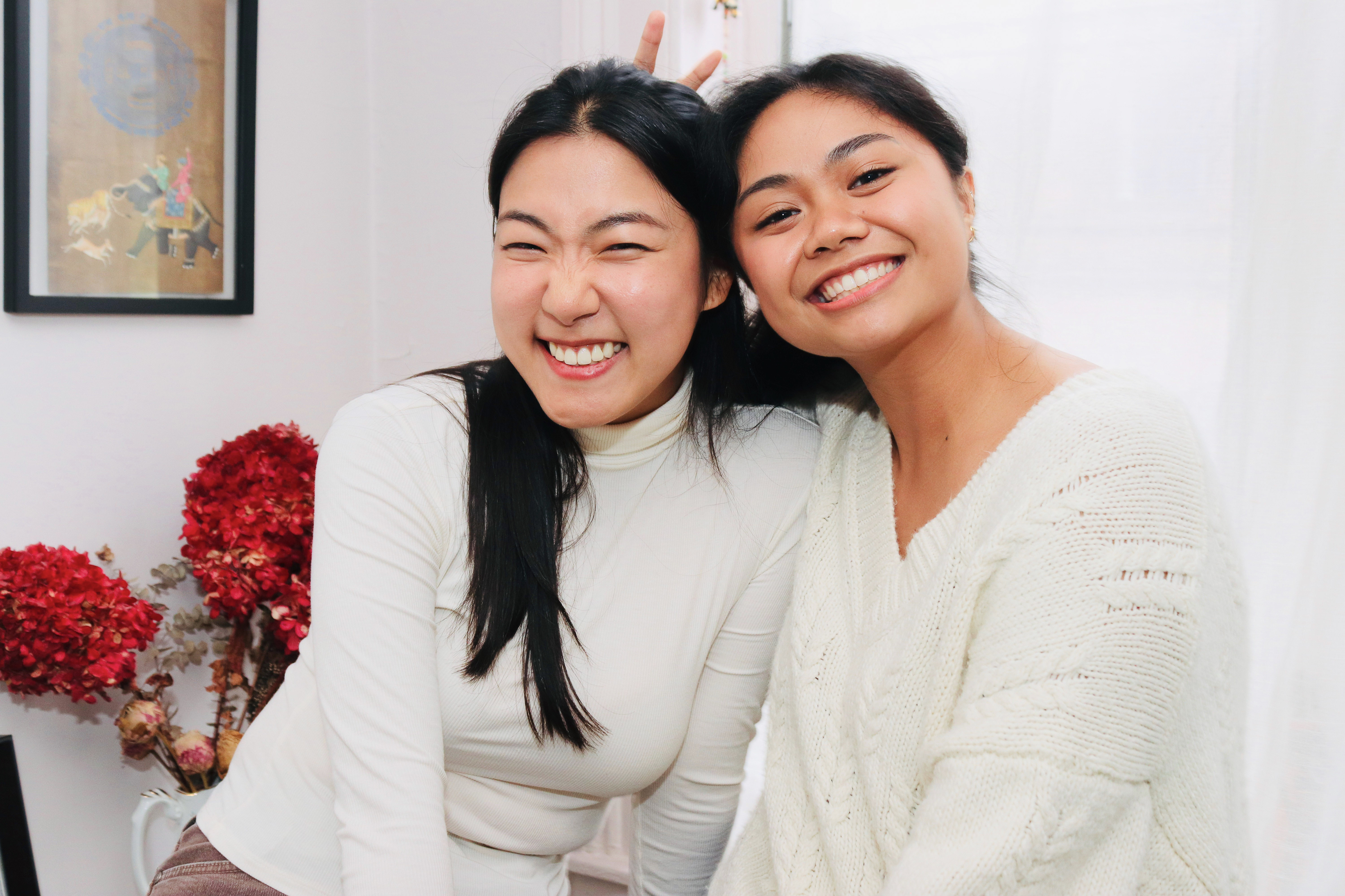 Judy Song and Jenna Agbayani in The Huntington''s production of The Heart Sellers by Lloyd Suh. Directed by May Adrales. Playing at the Calderwood Pavilion at the BCA (Nov 21 - Dec 23). Photo by Lia Ch