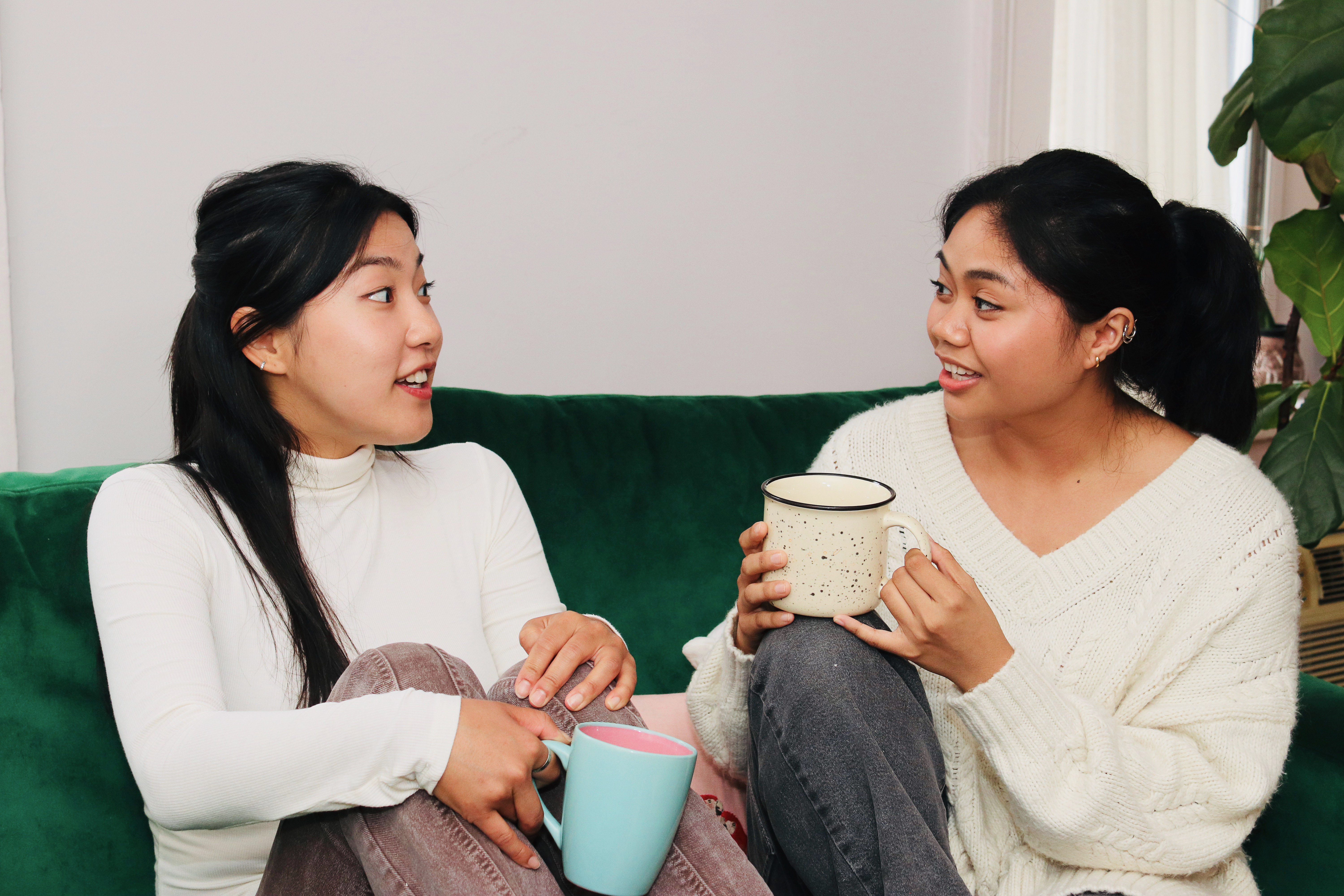 Judy Song and Jenna Agbayani in The Huntington''s production of The Heart Sellers by Lloyd Suh. Directed by May Adrales. Playing at the Calderwood Pavilion at the BCA (Nov 21 - Dec 23). Photo by Lia Ch