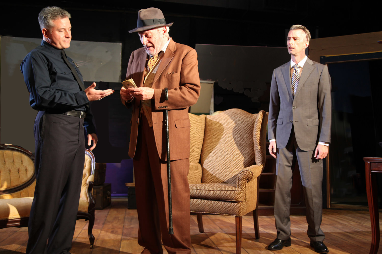 Rich Masotti, Frederic Tisch and Patrick Duffy in the production. 