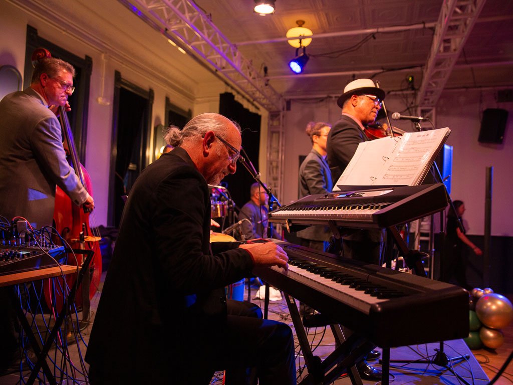 Colorado Mambo Orchestra performing at El Sistema Colorado's 2023 Gala event at the Savoy Denver.