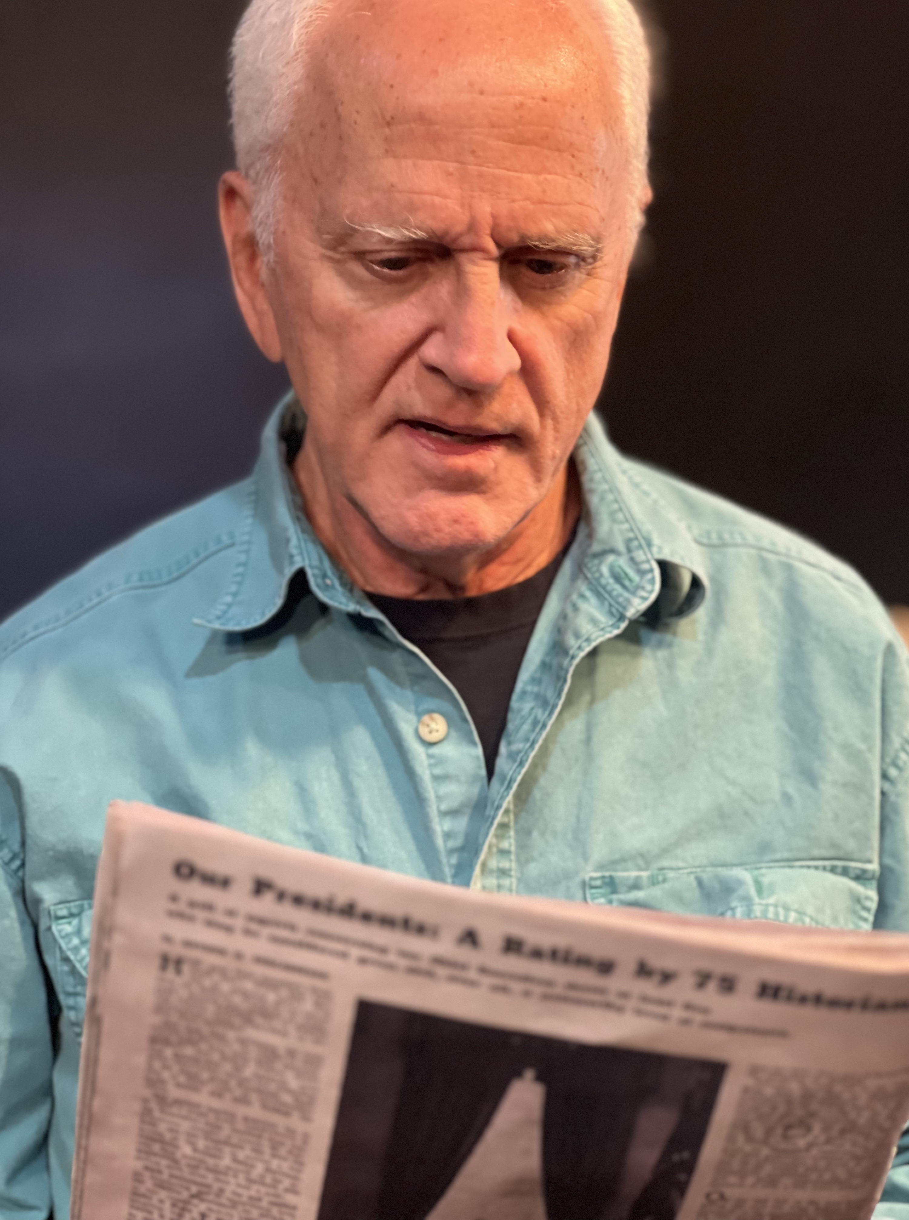 John Rubinstein as Eisenhower (Photo by Pierre Lumiere)