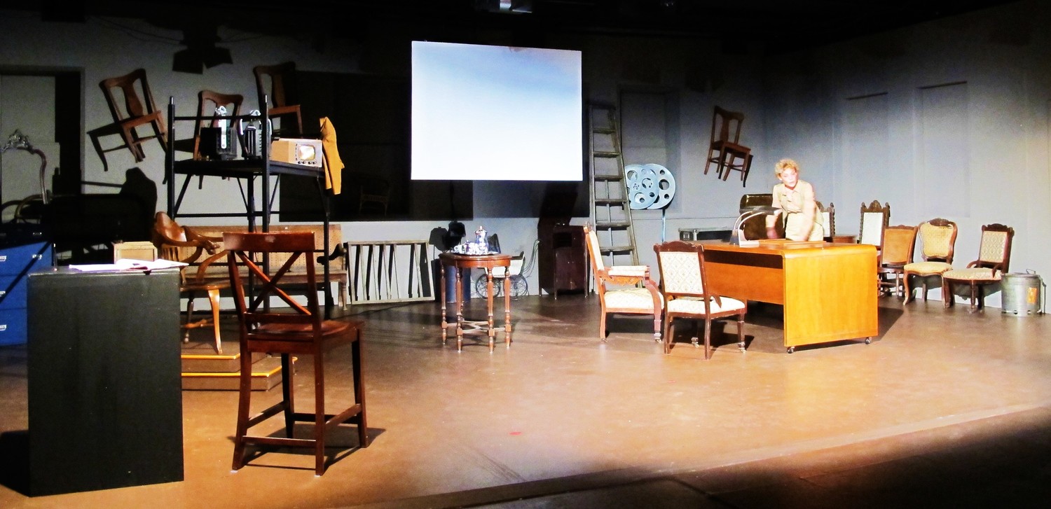 John Sowle's set for Bridge Street Theatre's production of Sarah Greenman's LENI