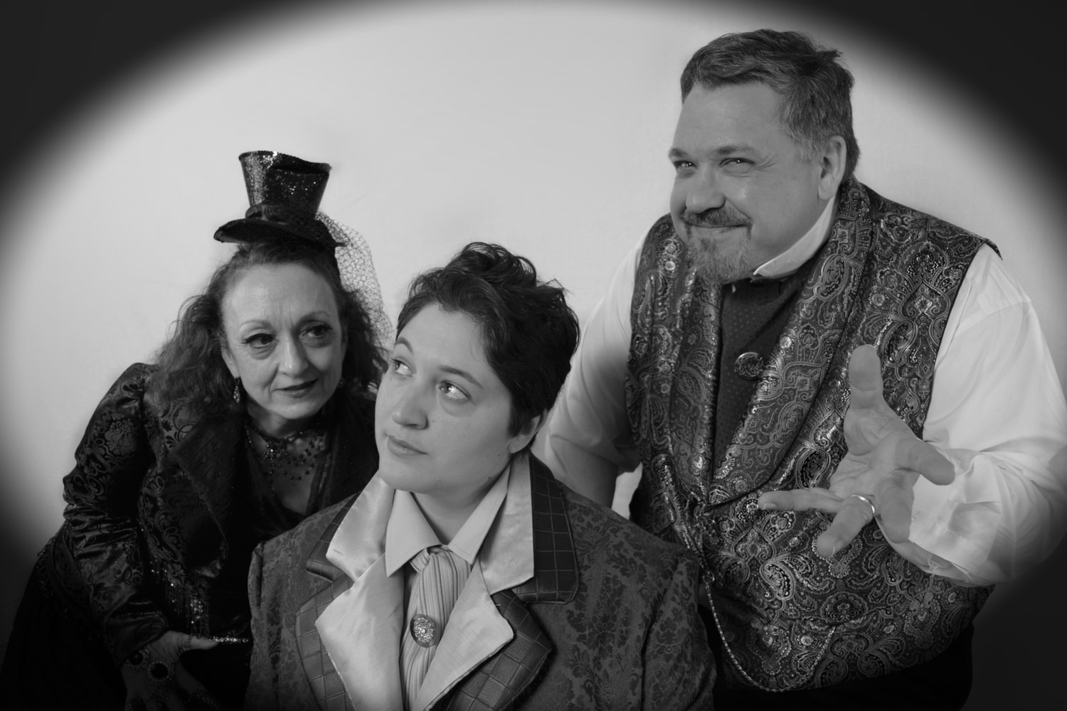 Who's on the track to solve the The Mystery of Edwin Drood? This motley crew might have an interest in settling up the score..but YOU get to have the final say! Come see the show and vote for whodunnit. #DroodInNorton