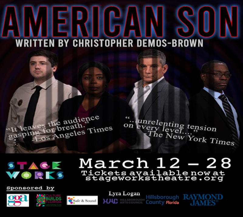 Blake Halloran,Andresia Moseley,Ward Smith & Aaron Washington star in Stageworks production of American Son 