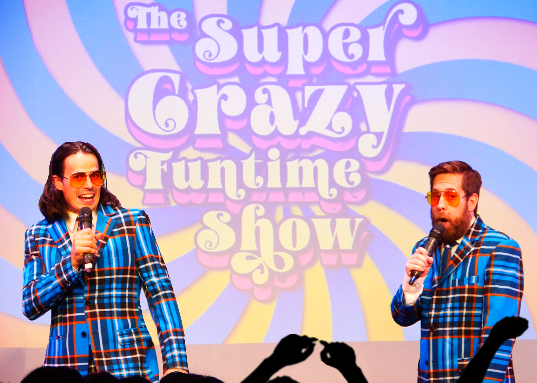 NYC''s Favorite Comedy Game Show, The Super Crazy Funtime Show starring Artie Brennan (Francis Merryweather) and Anthony Giordano (Dino Valentino) NYC''s Favorite Comedy Game Show, The Super Crazy Funtime Show starring Artie Brennan (Francis Merryweather) and Anthony Giordano (Dino Valentino)