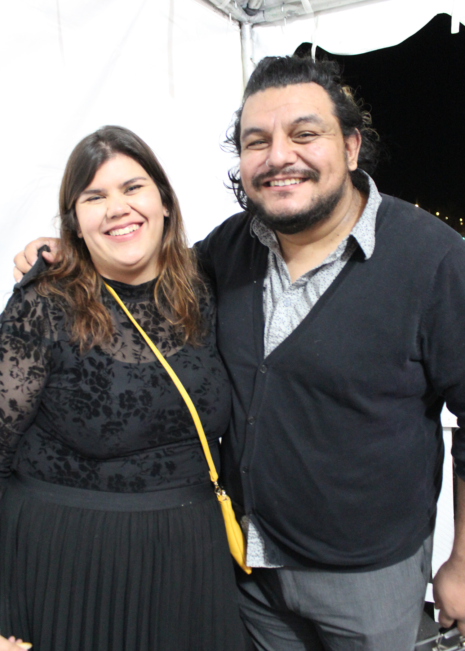 Miguel Cardenas and Mykaela Sterris on Opening Night of 