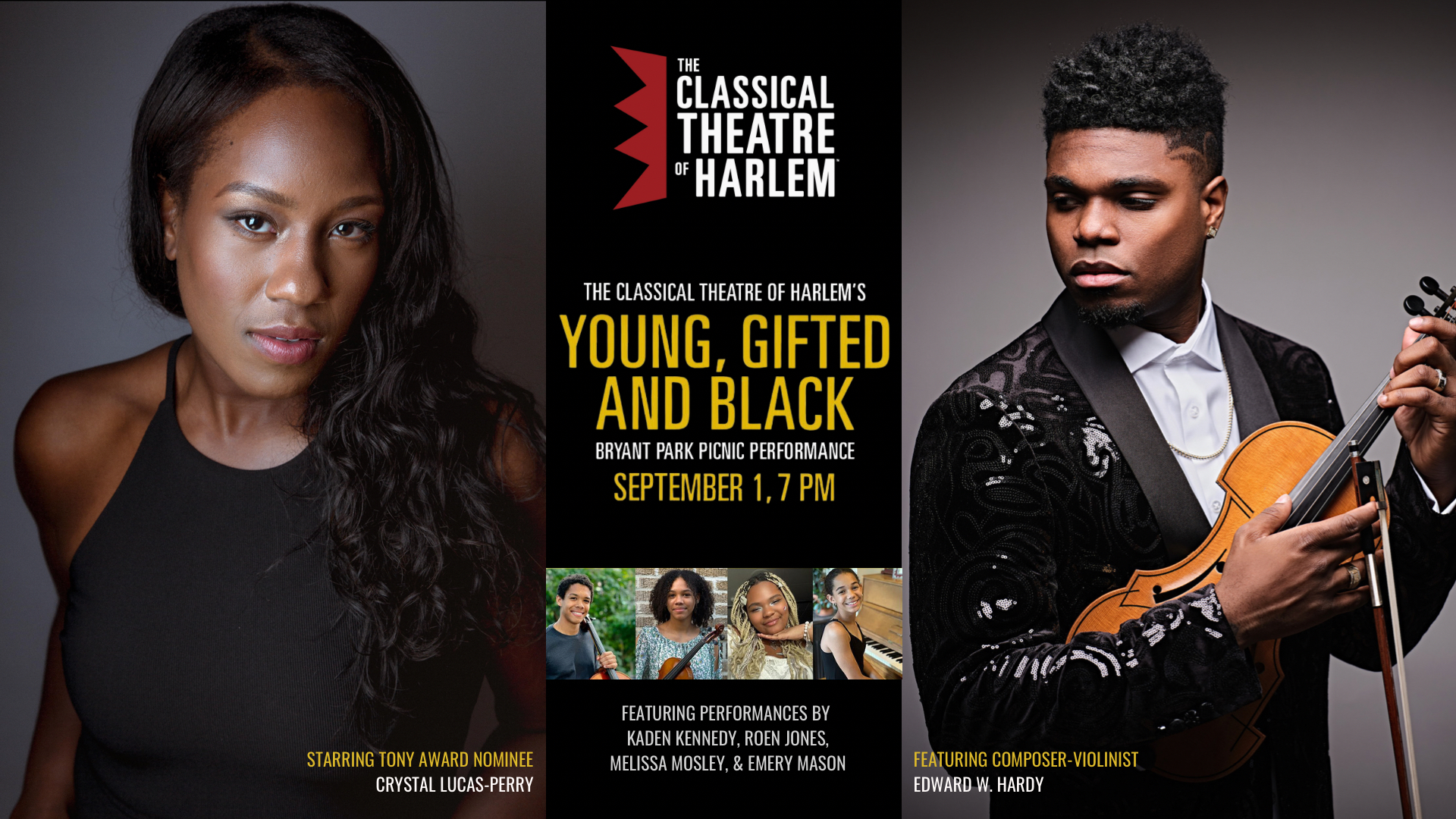 The Classical Theatre of Harlem: YOUNG, GIFTED AND BLACK, Bryant Park Picnic Performances (September 1, 2023)