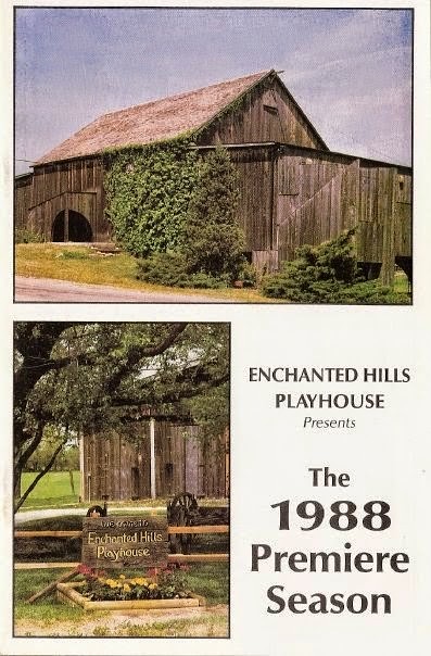 A 1980S EHP SEASON POSTER!: Here is a 1988 show card poster featuring the grounds of The Enchanted Hills Playhouse of Syracuse, Indiana.